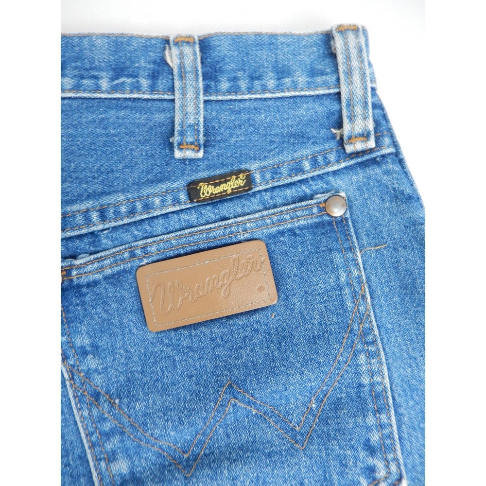 Wrangler Womens Jeans Blue Denim Straight Leg Button Fly Size 9x32